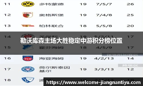勒沃库森主场大胜稳定中游积分榜位置